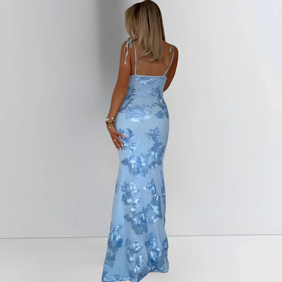 MARTINE | Blomsterdrøm Maxi Kjole