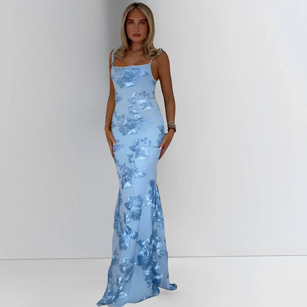 MARTINE | Blomsterdrøm Maxi Kjole