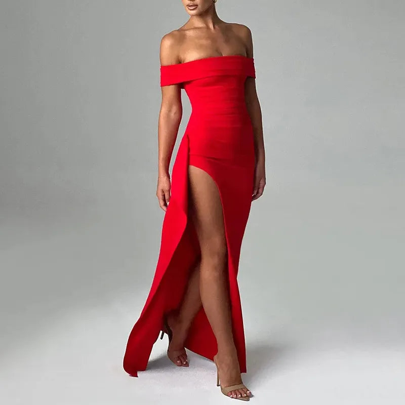 STINA | Off-Shoulder Splitt Kjole